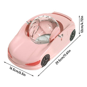 Pink Fun Hamster Racing Wheel Toy - Durable PP Plastic Exercise Wheel for Active Small Pets