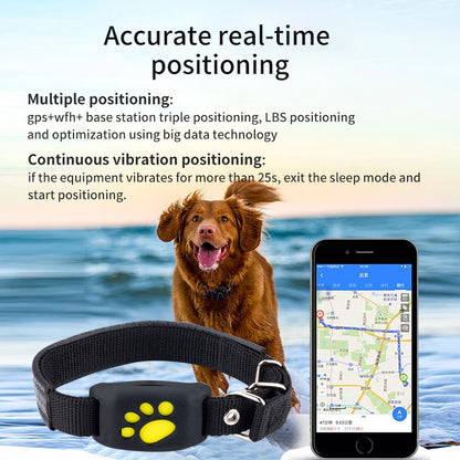 Green Real-Time Pet GPS Tracker Locator - Magnetic Charging, Multi-Mode Positioning for Dogs & Cats