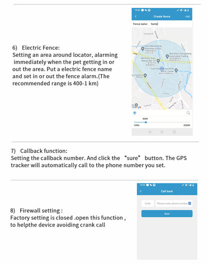 Green Real-Time Pet GPS Tracker Locator - Magnetic Charging, Multi-Mode Positioning for Dogs & Cats