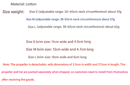 L Orange Pet Baseball Cap with Spinning Propeller - Colorful Fun Design - See Details for Sizing