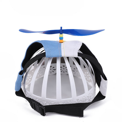L Orange Pet Baseball Cap with Spinning Propeller - Colorful Fun Design - See Details for Sizing