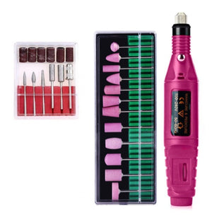 Regular Set With Ceramic Grinding Needle Portable Electric Nail Drill Kit - USB Manicure Pedicure Polishing & Shaping Tool Set