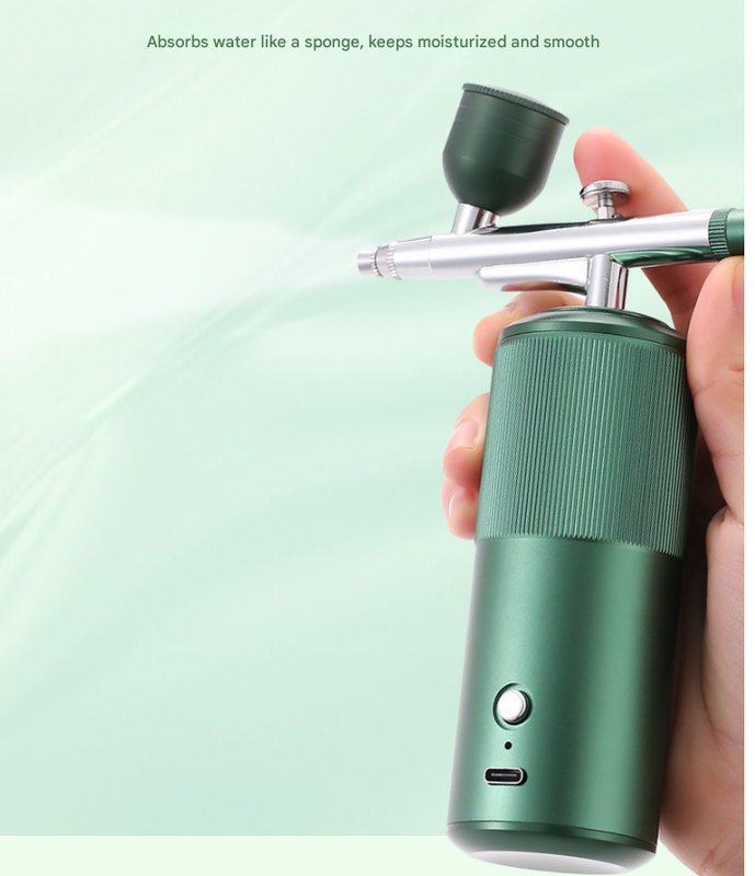 Pink Portable Oxygen Infusion Airbrush - Facial Mist Sprayer for Hydration & Skincare