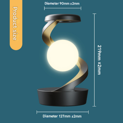 White Modern Levitating LED Desk Lamp  - Spiral Design Atmosphere Light