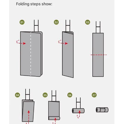 Waterproof Foldable Picnic Blanket with Handle - 2x2m Thin white strip