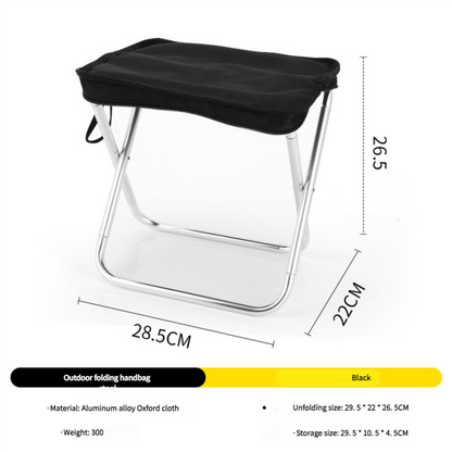 Outdoor Ultralight Folding Camping Chair - Black