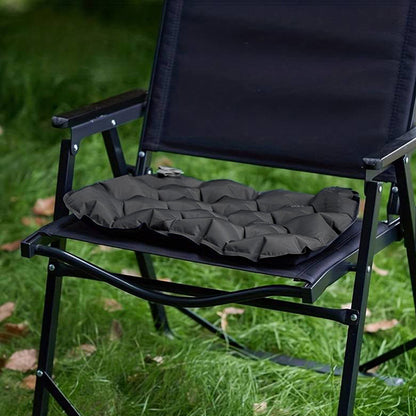 Inflatable Seat Cushion - Portable 40x30x5cm Camping Pad in Olive Grey