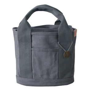 Dark gray Canvas Lunch Tote Bag - Stylish Handbag with Multiple Compartments for Women