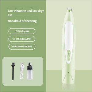 Electric Pet Hair Clipper with Type - C Charging, LED Light, and Grooming Accessories(green) - Factory Direct Shop