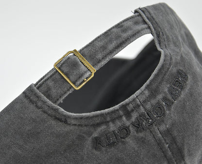 Vintage New York Est. 1625" Washed Cotton Baseball Cap - Adjustable & Unisex(Gray)"
