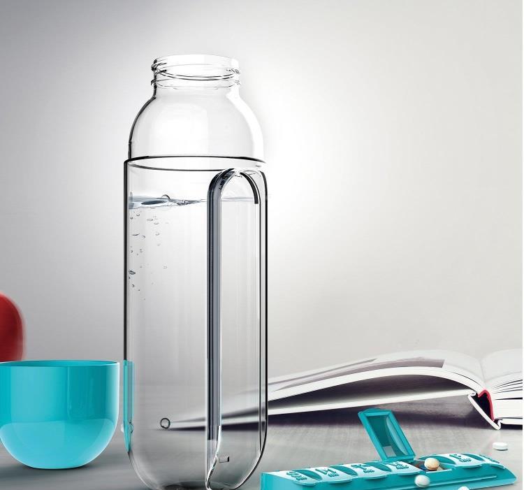 2pc 2 - in - 1 Water Bottle with 7 - Day Pill Organizer - 600ml BPA - Free, Portable & Leakproof(black) - Factory Direct Shop