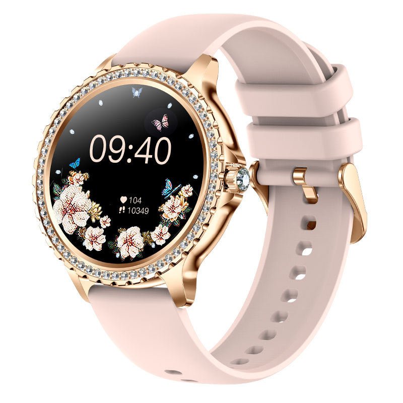 Elegant Women's Smartwatch,HD Touchscreen, Bluetooth Calls, Health Monitoring(gold) - Factory Direct Shop