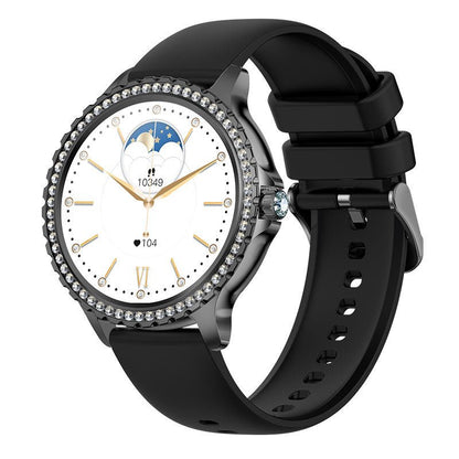 Elegant Women's Smartwatch,HD Touchscreen, Bluetooth Calls, Health Monitoring(Black) - Factory Direct Shop