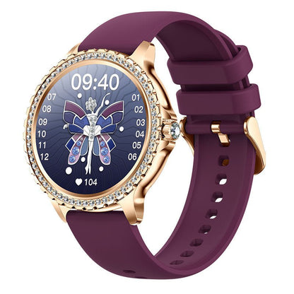 Elegant Women's Smartwatch,HD Touchscreen, Bluetooth Calls, Health Monitoring(Purple) - Factory Direct Shop