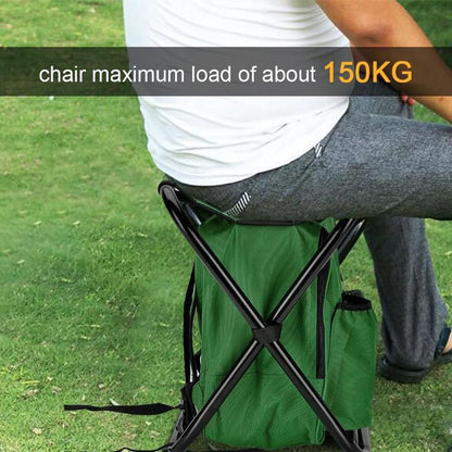 Cooler Backpack Chair With 10L Insulated Cooler Bag- Green