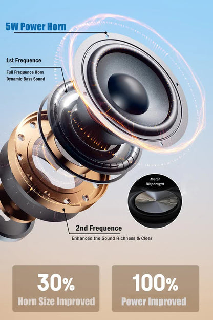 Blue Retro Record Player Style Bluetooth Speaker - Portable Wireless Turntable Design Audio