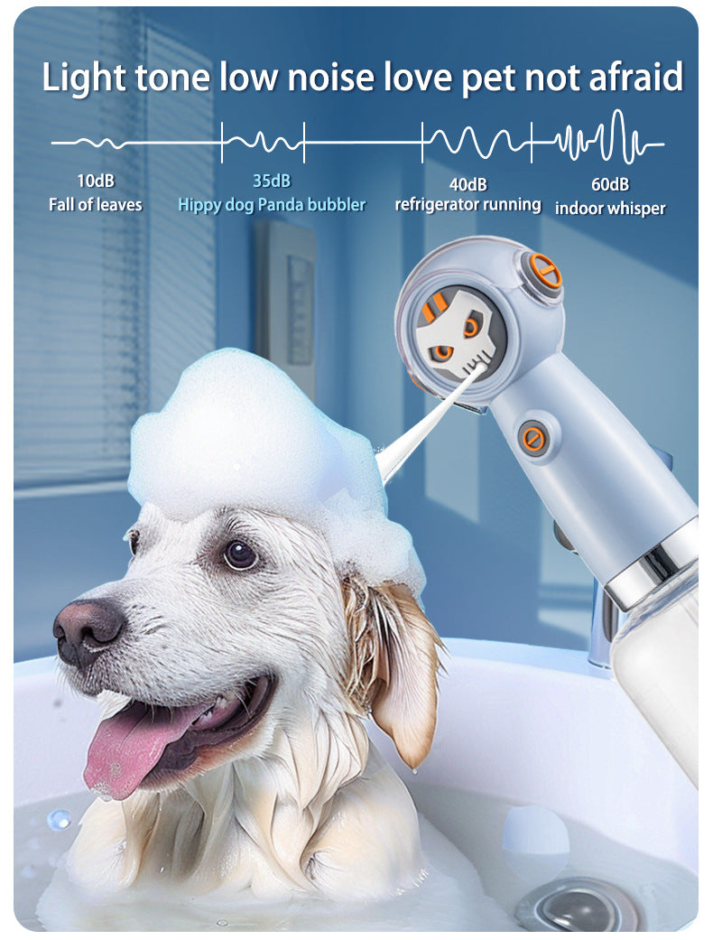 White Electric Pet Shampoo Foamer Gun - Dense Foam, Quiet Operation, Easy Bath - Factory Direct Shop