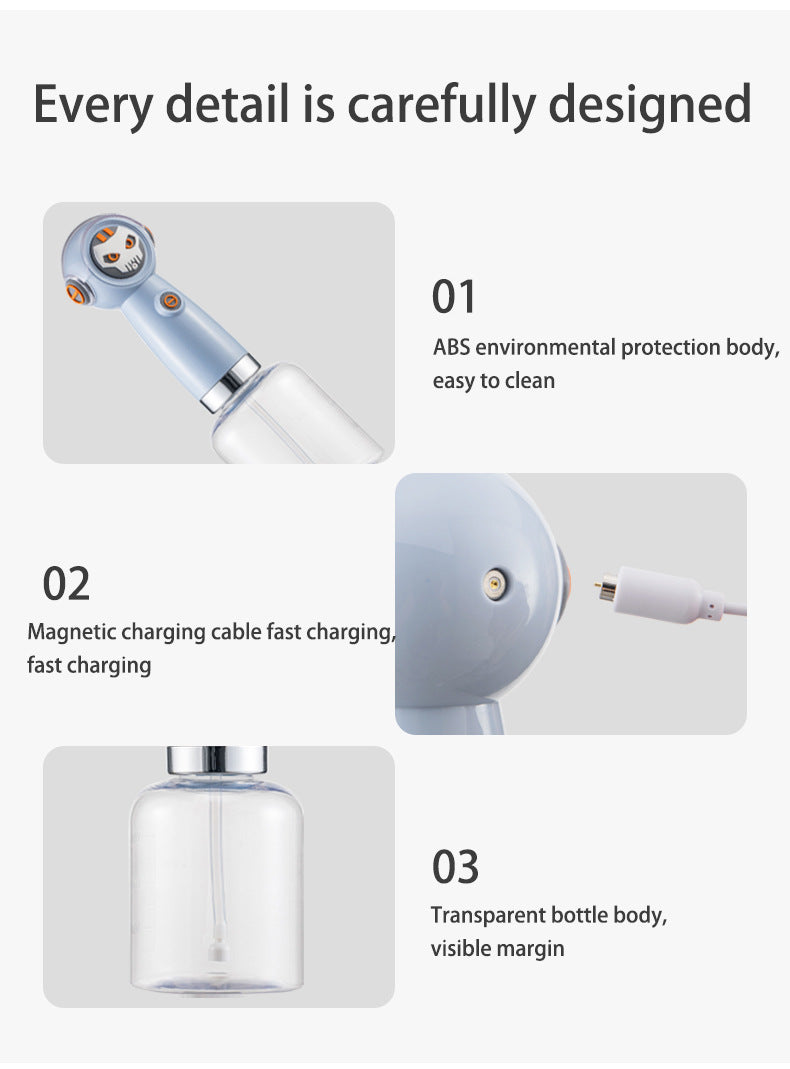 White Electric Pet Shampoo Foamer Gun - Dense Foam, Quiet Operation, Easy Bath - Factory Direct Shop
