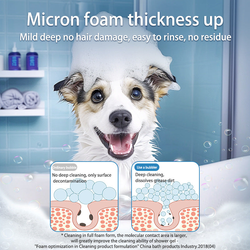 Dark blue Electric Pet Shampoo Foamer Gun - Dense Foam, Quiet Operation, Easy Bath - Factory Direct Shop