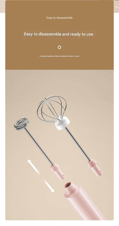 Green Cordless Drink Mixer & Frother Wand - USB Powered(Spring bubbler head) - Factory Direct Shop