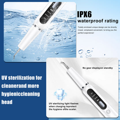 White Professional Pet Dental Cleaning Kit - Ultrasonic Scaler, Tools & 3 Modes - Factory Direct Shop