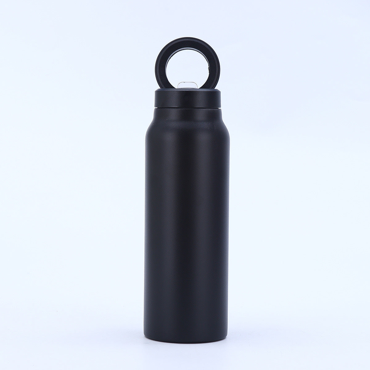 Stainless Steel Insulated Water Bottle with Integrated Magnetic Phone Stand - Black (32oz) - Factory Direct Shop
