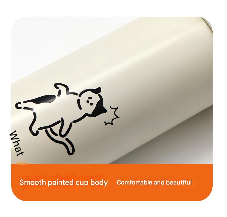 Mini Insulated Coffee Cup - 316 Stainless Steel, Portable & Stylish - White Kitten (300ml) - Factory Direct Shop