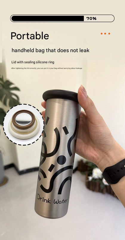 Mini Insulated Coffee Cup - 316 Stainless Steel, Portable & Stylish - Black Kitten (300ml) - Factory Direct Shop