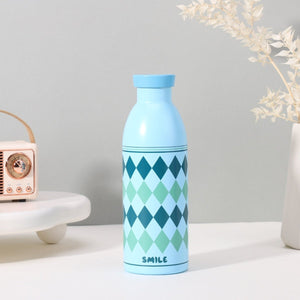 Cute Milk Bottle Thermos - 500ml Stainless Steel Insulated Water Bottle (Blue Prism) - Factory Direct Shop