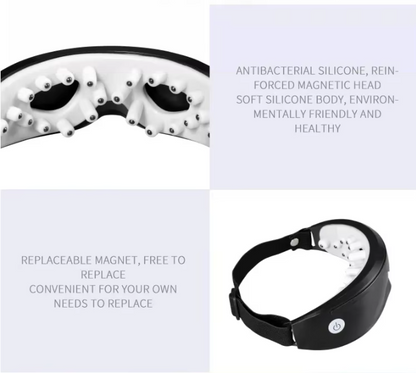 White Touch-Control Rechargeable Heated  Eye Massager for Daily Use