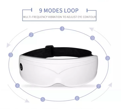 Black Touch-Control Rechargeable Heated  Eye Massager for Daily Use