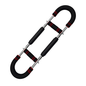 Red Black Adjustable U-Shaped Arm Exerciser - For Home Fitness Strength Training (40kg)