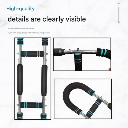 Blue Black Adjustable U-Shaped Arm Exerciser - For Home Fitness Strength Training (40kg)