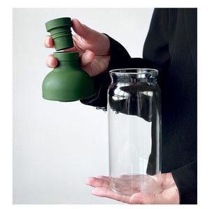 Style Cold Brew Bottle - 450ml Glass, Leak - Resistant Silicone Top Green Silicone Lid - Factory Direct Shop