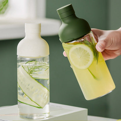 Style Cold Brew Bottle - 450ml Glass, Leak - Resistant Silicone Top White Silicone Lid - Factory Direct Shop