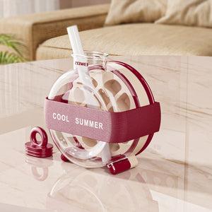 Red Portable Press - Release Ice Cube Maker Bottle - Makes 12 Cubes, Doubles as Bottle - Factory Direct Shop