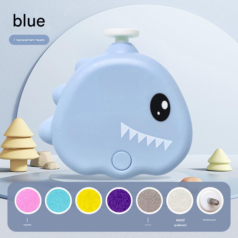 Blue Cute Dinosaur Electric Pet Nail Grinder - 3 - Speed, Low Noise, USB - C for Dogs & Cats - Factory Direct Shop