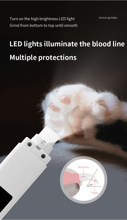 Black Professional Pet Nail Grinder Kit - LCD, LED, Laser, for Dogs & Cats - Factory Direct Shop