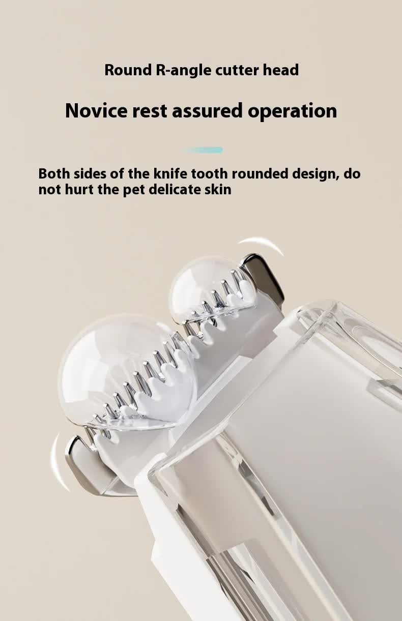 White Rechargeable Pet Grooming Clipper with Built - in Vacuum - Low Noise Hair Trimmer for Dogs & Cats - Factory Direct Shop