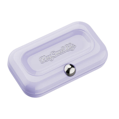 2 Sets Purple Portable 4-Piece Manicure Set - Compact Nail Grooming Kit with Stainless Steel Clippers, File & Stylish Case