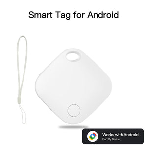 White Smart Item Locator Tag for Android - Google Find My Device Compatible, Anti-Lost Tracker