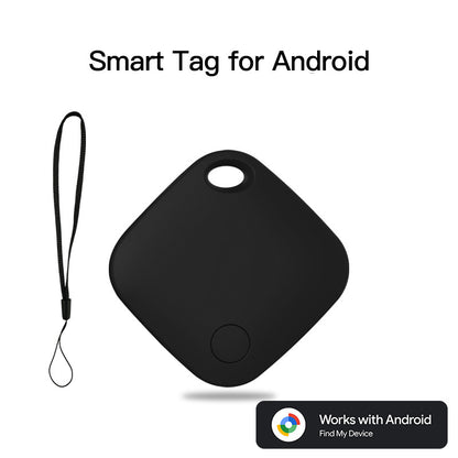 Black Smart Item Locator Tag for Android - Google Find My Device Compatible, Anti-Lost Tracker