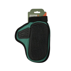 2 Pcs Green And Black Pet Grooming Glove - Gentle Deshedding & Massage Mitt for Dogs & Cats, Efficient Fur Remover - Factory Direct Shop