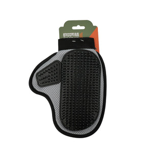 2 Pcs Grey And Black Pet Grooming Glove - Gentle Deshedding & Massage Mitt for Dogs & Cats, Efficient Fur Remover - Factory Direct Shop