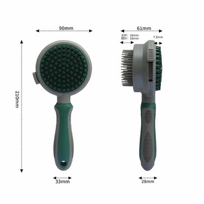Pink And Grey Dual - Sided Pet Grooming Brush - Self - Cleaning Slicker & Gentle Massage Bath Comb for Dogs & Cats - Factory Direct Shop