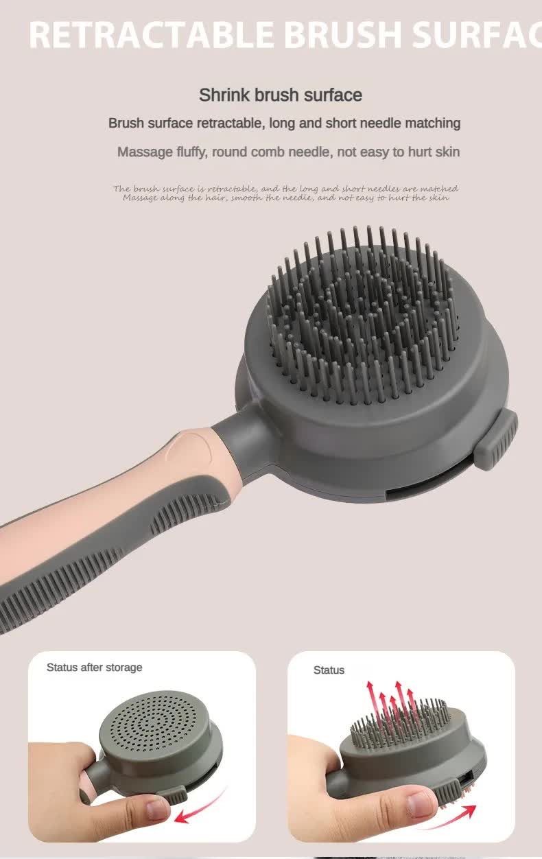 Green And Grey Dual - Sided Pet Grooming Brush - Self - Cleaning Slicker & Gentle Massage Bath Comb for Dogs & Cats - Factory Direct Shop