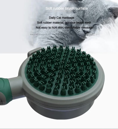 Green And Grey Dual - Sided Pet Grooming Brush - Self - Cleaning Slicker & Gentle Massage Bath Comb for Dogs & Cats - Factory Direct Shop