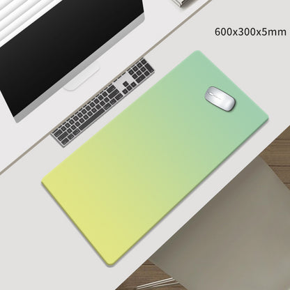 Yellow-Green Gradient Premium Large Silicone Mouse Pad - Non-Slip, 600x300mm for Office and Gaming