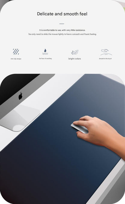 Yellow-Green Gradient Premium Large Silicone Mouse Pad - Non-Slip, 600x300mm for Office and Gaming