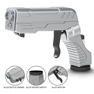 Silver Champagne & Beer Spray Gun - Ultimate Party Starter & Drink Dispenser with Bottle Opener - Factory Direct Shop